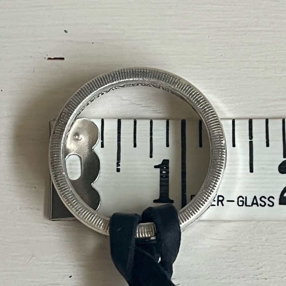 One of a kind Silver One Dollar Coin Necklace Leather Cord - Picture 4 of 7